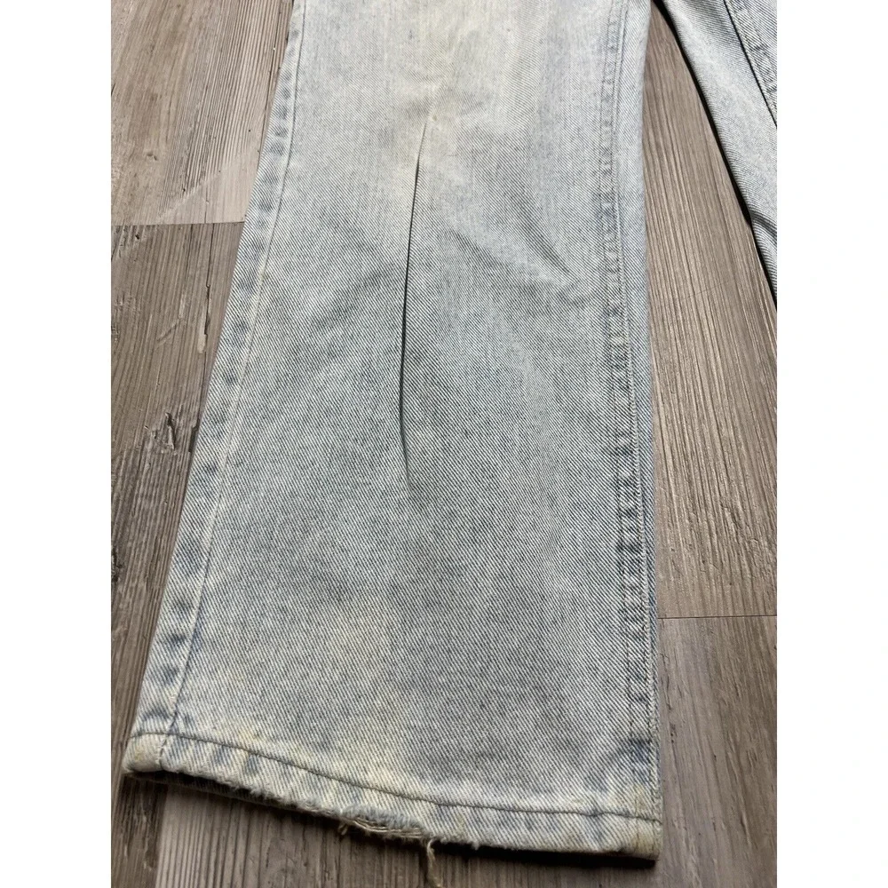 Vintage Lee Jeans Mens 34x29‎ Blue Stone Wash Denim Distressed 90s Y2K Rivets